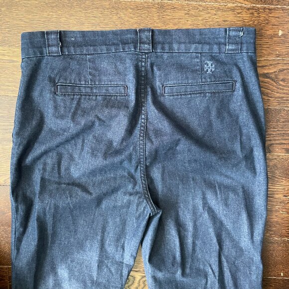 Tory Burch Dark Denim Etta Cuffed Jeans PantsTrousers-Size 28 - Picture 12 of 14